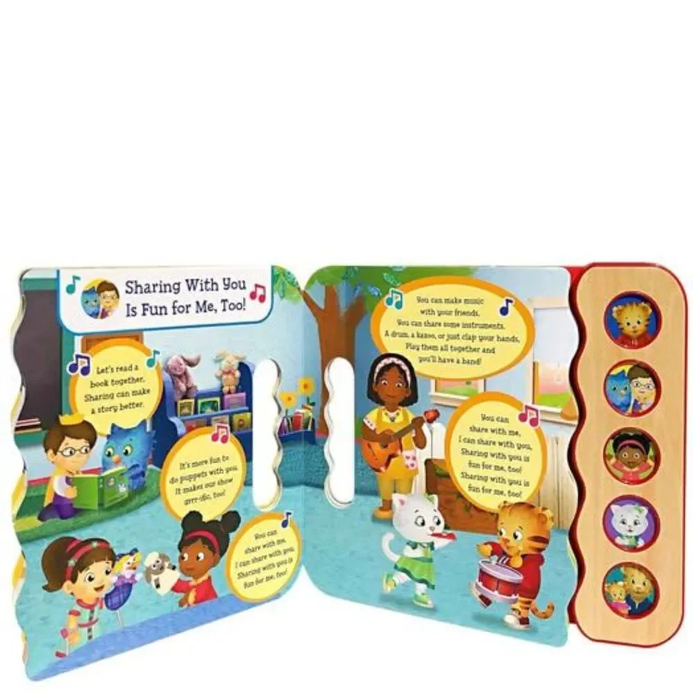 Daniel Tiger Friendly Songs: Children's 5-Button Song Book - Sing and Read